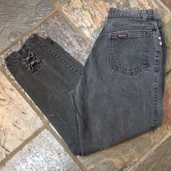 Sasson Jeans Jeans Vintage Sasson High Rise Jeans With Ankle Bows